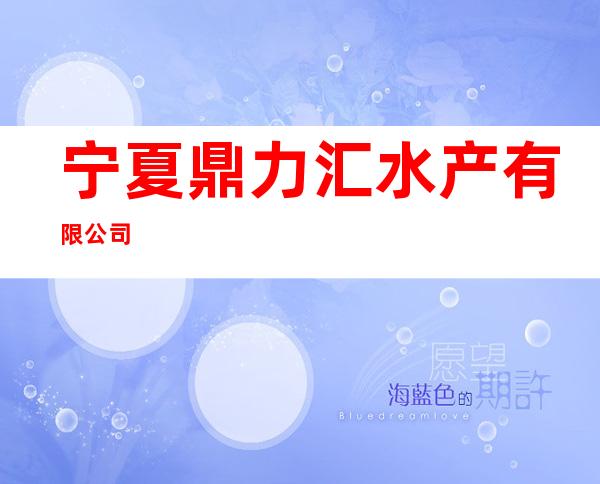 宁夏鼎力汇水产有限公司