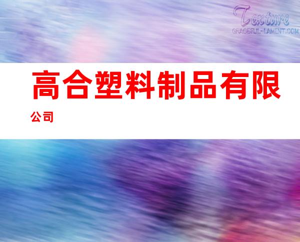 高合塑料制品有限公司